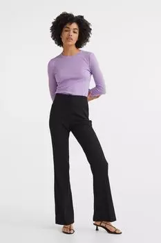 Расклешенные брюки H&amp;M, черный