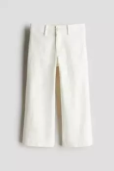 Расклешенные брюки H&M, белый