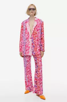 Расклешенные брюки H&M, розовый