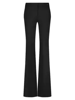 Расклешенные брюки из эластичного джерси Callas Milano, черный