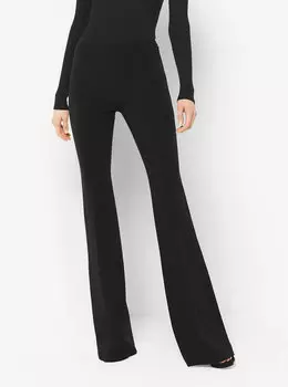 Расклешенные брюки из эластичной шерсти Michael Kors, черный