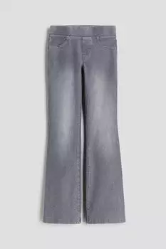Расклешенные брюки из джерси H&M, серый