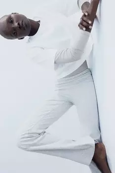 Расклешенные брюки из джерси H&M, серый