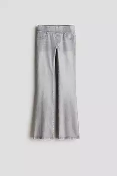 Расклешенные брюки из джерси H&M, серый