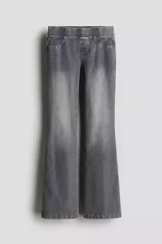 Расклешенные брюки из джерси H&M, серый