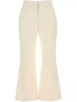 Расклешенные брюки из хлопка Jil Sander, белый