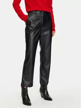 Расклешенные брюки из искусственной кожи Vila, черный