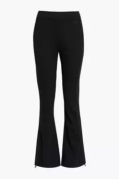 Расклешенные брюки из кади с вышивкой FRAME, черный