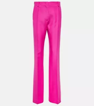 Расклешенные брюки из крепа от кутюр VALENTINO, розовый