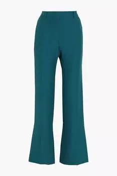 Расклешенные брюки из крепа с добавлением шелка и шерсти VALENTINO GARAVANI, бирюзовый