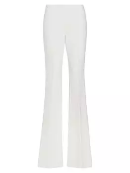 Расклешенные брюки из натуральной шерсти Michael Kors Collection, слоновая кость