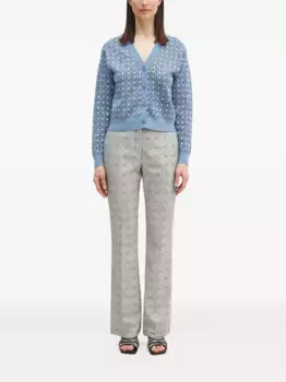 Расклешенные брюки из плетеной ткани KENZO, серый