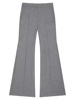 Расклешенные брюки из шерстяной фланели Givenchy, серый