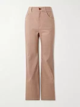 Расклешенные брюки из тканого хлопчатобумажного костюма Tavares SFR, коричневый