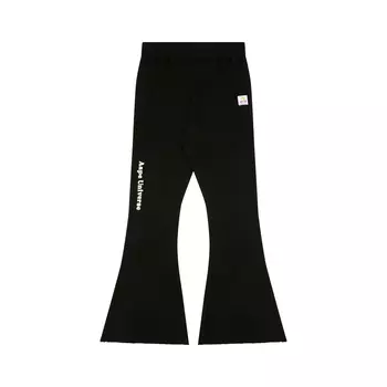 Расклешенные брюки из трикотажа в рубчик Aape, Black BKX