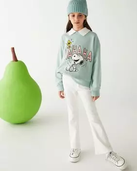 Расклешенные брюки из твила El Corte Ingls, белый