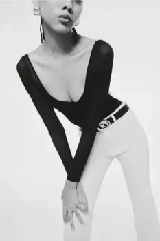 Расклешенные брюки из твила H&M, бежевый