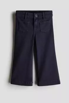 Расклешенные брюки из твила H&M, синий