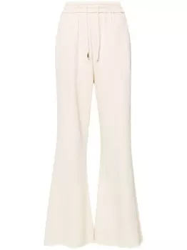 Расклешенные брюки из твила с кулиской на талии Jacob Cohn, бежевый