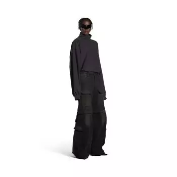 Расклешенные брюки-карго BALENCIAGA, черный