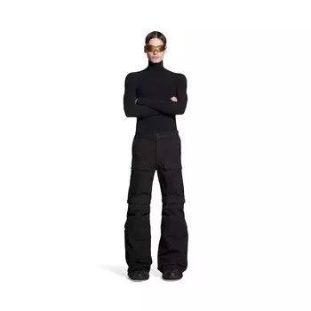 Расклешенные брюки-карго BALENCIAGA, черный