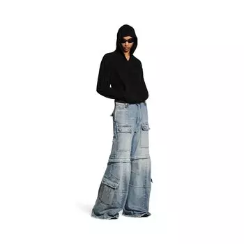 Расклешенные брюки-карго BALENCIAGA, синий