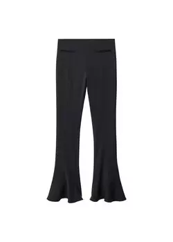 Расклешенные брюки MANGO America, черный