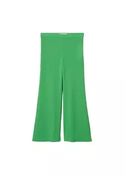Расклешенные брюки MANGO Nica, зеленый