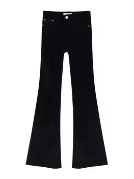 Расклешенные брюки Pull&Bear, черный