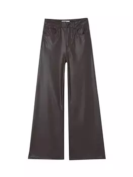 Расклешенные брюки Pull&Bear, цвет Chocolate