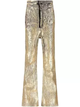 Расклешенные брюки Rick Owens, золотой