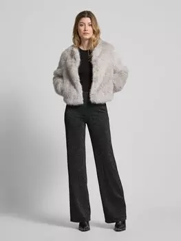 Расклешенные брюки с эффектной пряжей Mango, антрацит