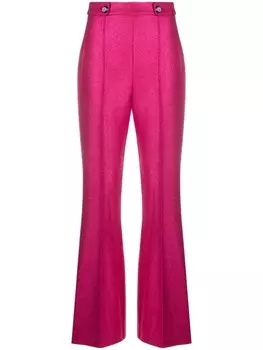 Расклешенные брюки с эффектом металлик Chiara Ferragni, розовый