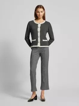 Расклешенные брюки с эластичной резинкой на поясе Milano Italy, антрацит