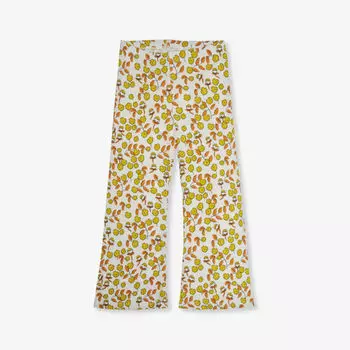 Расклешенные брюки с цветочным принтом из эластичного органического хлопка 1,5–9 лет Mini Rodini, мультиколор