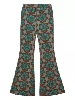 Расклешенные брюки с цветочным принтом New Meditation La DoubleJ, зеленый