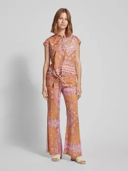 Расклешенные брюки с фиксированными складками, модель «FARRAH» Mango, розовый