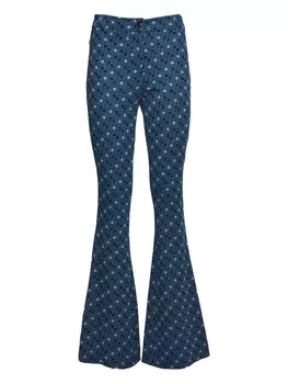 Расклешенные брюки с геометрическим принтом DVF Diane von Furstenberg, синий
