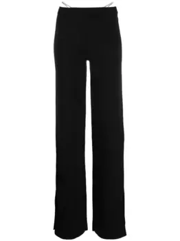 Расклешенные брюки с кристаллами GCDS, черный