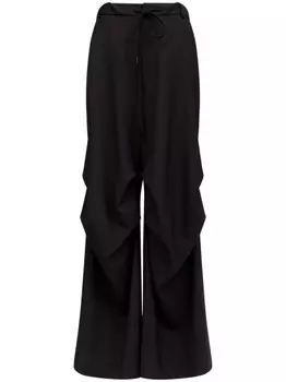 Расклешенные брюки с логотипом MM6 Maison Margiela, черный