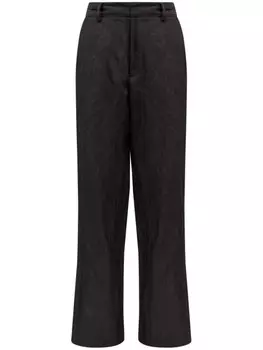 Расклешенные брюки с логотипом MM6 Maison Margiela, черный