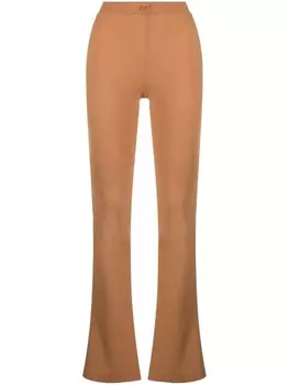 Расклешенные брюки с логотипом Off-White, коричневый