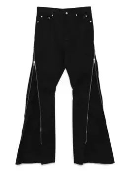 Расклешенные брюки с молниями Rick Owens, черный