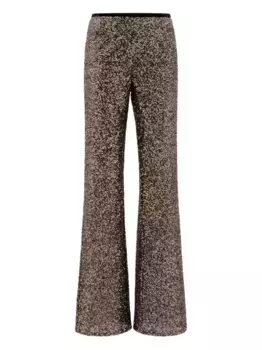 Расклешенные брюки с пайетками F.It, черный