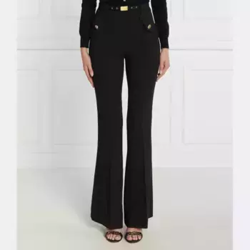 Расклешенные брюки с поясом Elisabetta Franchi, черный