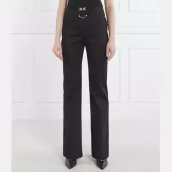 Расклешенные брюки с поясом высокая талия Pinko, черный
