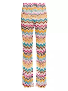 Расклешенные брюки с узором шеврон Missoni, разноцветный