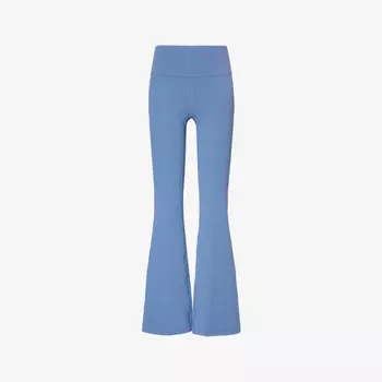 Расклешенные брюки с высокой посадкой из эластичной ткани Groove Lululemon, синий