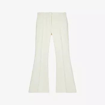 Расклешенные брюки с высокой посадкой из хлопковой смеси The Kooples, экрю