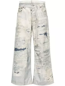 Расклешенные брюки с заниженной талией Acne Studios, синий